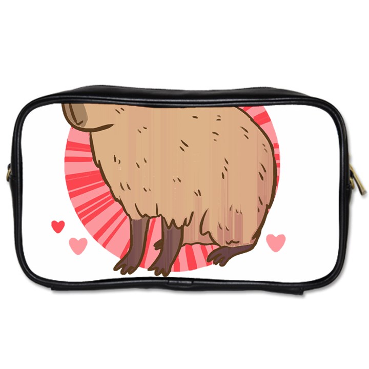 Capybara T- Shirt Just A Girl Who Loves Capybaras T- Shirt Yoga Reflexion Pose T- Shirtyoga Reflexion Pose T- Shirt Toiletries Bag (Two Sides)