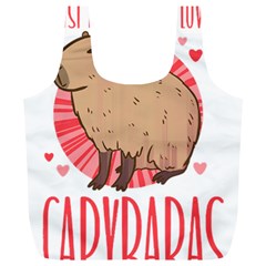 Capybara T- Shirt Just A Girl Who Loves Capybaras T- Shirt Yoga Reflexion Pose T- Shirtyoga Reflexion Pose T- Shirt Full Print Recycle Bag (xl) by hizuto