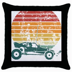 Vintage Rc Cars T- Shirt Vintage Sunset  Classic Rc Buggy Racing Cars Addict T- Shirt Throw Pillow Case (black) by ZUXUMI