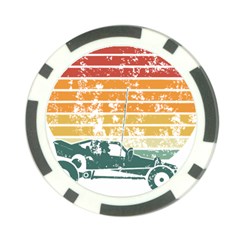 Vintage Rc Cars T- Shirt Vintage Sunset  Classic Rc Buggy Racing Cars Addict T- Shirt Poker Chip Card Guard (10 Pack) by ZUXUMI