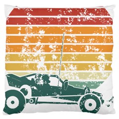 Vintage Rc Cars T- Shirt Vintage Sunset  Classic Rc Buggy Racing Cars Addict T- Shirt Large Cushion Case (one Side) by ZUXUMI