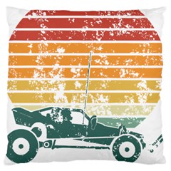 Vintage Rc Cars T- Shirt Vintage Sunset  Classic Rc Buggy Racing Cars Addict T- Shirt Large Premium Plush Fleece Cushion Case (two Sides) by ZUXUMI