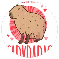 Capybara T- Shirt Just A Girl Who Loves Capybaras T- Shirt Yoga Reflexion Pose T- Shirtyoga Reflexion Pose T- Shirt Round Trivet by hizuto