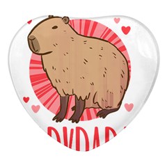 Capybara T- Shirt Just A Girl Who Loves Capybaras T- Shirt Yoga Reflexion Pose T- Shirtyoga Reflexion Pose T- Shirt Heart Glass Fridge Magnet (4 Pack) by hizuto