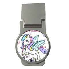 Waitress T- Shirt Awesome Unicorn Waitresses Are Magical For A Waiting Staff T- Shirt Money Clips (round)  by ZUXUMI