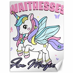 Waitress T- Shirt Awesome Unicorn Waitresses Are Magical For A Waiting Staff T- Shirt Canvas 36  X 48  by ZUXUMI