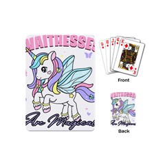 Waitress T- Shirt Awesome Unicorn Waitresses Are Magical For A Waiting Staff T- Shirt Playing Cards Single Design (mini) by ZUXUMI