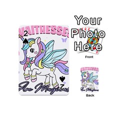 Waitress T- Shirt Awesome Unicorn Waitresses Are Magical For A Waiting Staff T- Shirt Playing Cards 54 Designs (mini) by ZUXUMI