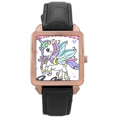 Waitress T- Shirt Awesome Unicorn Waitresses Are Magical For A Waiting Staff T- Shirt Rose Gold Leather Watch  by ZUXUMI