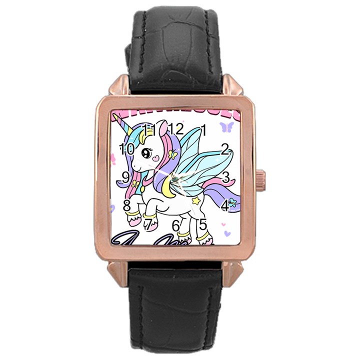 Waitress T- Shirt Awesome Unicorn Waitresses Are Magical For A Waiting Staff T- Shirt Rose Gold Leather Watch 