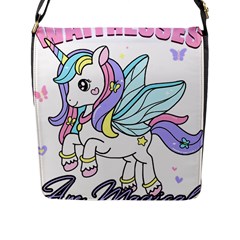 Waitress T- Shirt Awesome Unicorn Waitresses Are Magical For A Waiting Staff T- Shirt Flap Closure Messenger Bag (l) by ZUXUMI