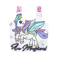 Waitress T- Shirt Awesome Unicorn Waitresses Are Magical For A Waiting Staff T- Shirt Full Print Recycle Bag (m) by ZUXUMI