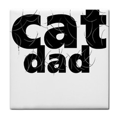 Cat Dad Gray Hair T- Shirt Cat Dad Gray Hair T- Shirt Yoga Reflexion Pose T- Shirtyoga Reflexion Pose T- Shirt Tile Coaster by hizuto