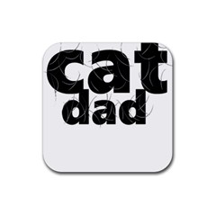 Cat Dad Gray Hair T- Shirt Cat Dad Gray Hair T- Shirt Yoga Reflexion Pose T- Shirtyoga Reflexion Pose T- Shirt Rubber Coaster (square) by hizuto