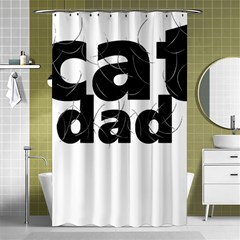 Cat Dad Gray Hair T- Shirt Cat Dad Gray Hair T- Shirt Yoga Reflexion Pose T- Shirtyoga Reflexion Pose T- Shirt Shower Curtain 48  X 72  (small)  by hizuto