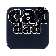 Cat Dad Gray Hair T- Shirt Cat Dad Gray Hair T- Shirt Yoga Reflexion Pose T- Shirtyoga Reflexion Pose T- Shirt Square Metal Box (black)