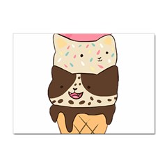 Cat Ice Cream T- Shirt Cute Cat Cream Cone T- Shirt Yoga Reflexion Pose T- Shirtyoga Reflexion Pose T- Shirt Sticker A4 (10 Pack)