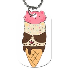 Cat Ice Cream T- Shirt Cute Cat Cream Cone T- Shirt Yoga Reflexion Pose T- Shirtyoga Reflexion Pose T- Shirt Dog Tag (two Sides)