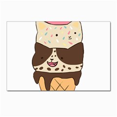 Cat Ice Cream T- Shirt Cute Cat Cream Cone T- Shirt Yoga Reflexion Pose T- Shirtyoga Reflexion Pose T- Shirt Postcard 4 x 6  (pkg Of 10)