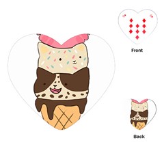 Cat Ice Cream T- Shirt Cute Cat Cream Cone T- Shirt Yoga Reflexion Pose T- Shirtyoga Reflexion Pose T- Shirt Playing Cards Single Design (heart)