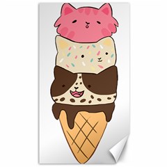 Cat Ice Cream T- Shirt Cute Cat Cream Cone T- Shirt Yoga Reflexion Pose T- Shirtyoga Reflexion Pose T- Shirt Canvas 40  X 72 