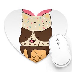 Cat Ice Cream T- Shirt Cute Cat Cream Cone T- Shirt Yoga Reflexion Pose T- Shirtyoga Reflexion Pose T- Shirt Heart Mousepad