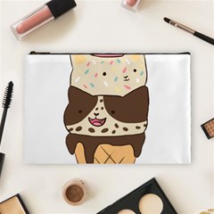 Cat Ice Cream T- Shirt Cute Cat Cream Cone T- Shirt Yoga Reflexion Pose T- Shirtyoga Reflexion Pose T- Shirt Cosmetic Bag (large)