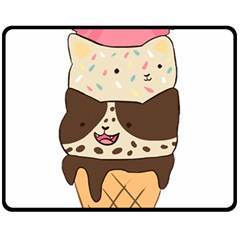 Cat Ice Cream T- Shirt Cute Cat Cream Cone T- Shirt Yoga Reflexion Pose T- Shirtyoga Reflexion Pose T- Shirt Fleece Blanket (medium)