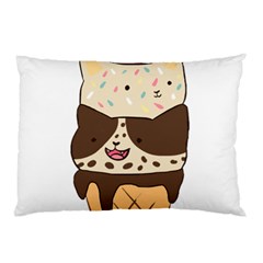 Cat Ice Cream T- Shirt Cute Cat Cream Cone T- Shirt Yoga Reflexion Pose T- Shirtyoga Reflexion Pose T- Shirt Pillow Case (two Sides)