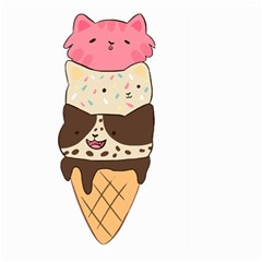 Cat Ice Cream T- Shirt Cute Cat Cream Cone T- Shirt Yoga Reflexion Pose T- Shirtyoga Reflexion Pose T- Shirt Large Garden Flag (two Sides) by hizuto