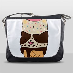 Cat Ice Cream T- Shirt Cute Cat Cream Cone T- Shirt Yoga Reflexion Pose T- Shirtyoga Reflexion Pose T- Shirt Messenger Bag