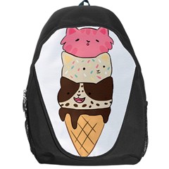 Cat Ice Cream T- Shirt Cute Cat Cream Cone T- Shirt Yoga Reflexion Pose T- Shirtyoga Reflexion Pose T- Shirt Backpack Bag by hizuto