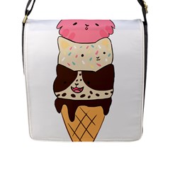 Cat Ice Cream T- Shirt Cute Cat Cream Cone T- Shirt Yoga Reflexion Pose T- Shirtyoga Reflexion Pose T- Shirt Flap Closure Messenger Bag (l)