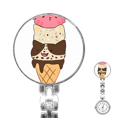 Cat Ice Cream T- Shirt Cute Cat Cream Cone T- Shirt Yoga Reflexion Pose T- Shirtyoga Reflexion Pose T- Shirt Stainless Steel Nurses Watch