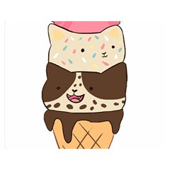 Cat Ice Cream T- Shirt Cute Cat Cream Cone T- Shirt Yoga Reflexion Pose T- Shirtyoga Reflexion Pose T- Shirt Two Sides Premium Plush Fleece Blanket (medium) by hizuto