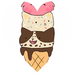 Cat Ice Cream T- Shirt Cute Cat Cream Cone T- Shirt Yoga Reflexion Pose T- Shirtyoga Reflexion Pose T- Shirt Wooden Puzzle Heart by hizuto