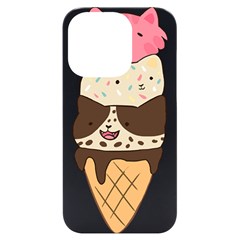 Cat Ice Cream T- Shirt Cute Cat Cream Cone T- Shirt Yoga Reflexion Pose T- Shirtyoga Reflexion Pose T- Shirt Iphone 14 Pro Black Uv Print Case by hizuto