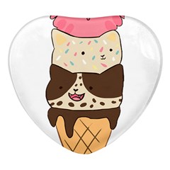 Cat Ice Cream T- Shirt Cute Cat Cream Cone T- Shirt Yoga Reflexion Pose T- Shirtyoga Reflexion Pose T- Shirt Heart Glass Fridge Magnet (4 Pack)