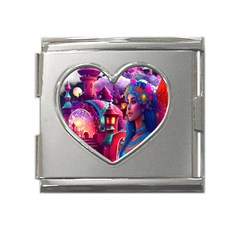 Fantasy Arts  Mega Link Heart Italian Charm (18mm) by Internationalstore