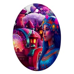 Fantasy Arts  Oval Ornament (two Sides) by Internationalstore