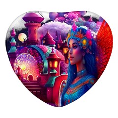 Fantasy Arts  Heart Glass Fridge Magnet (4 Pack) by Internationalstore