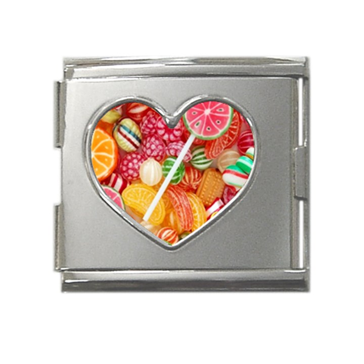 Aesthetic Candy Art Mega Link Heart Italian Charm (18mm)