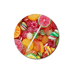 Aesthetic Candy Art Rubber Coaster (round) by Internationalstore