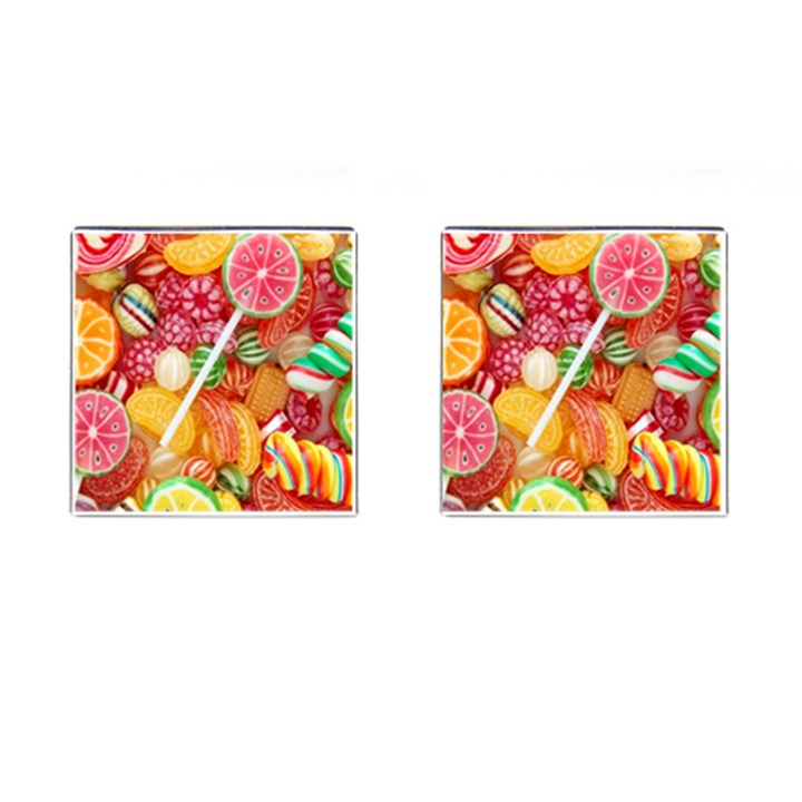 Aesthetic Candy Art Cufflinks (Square)