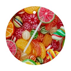 Aesthetic Candy Art Round Ornament (two Sides) by Internationalstore