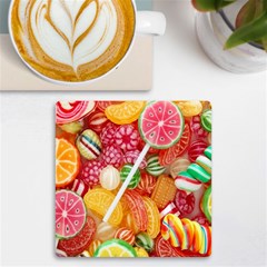 Aesthetic Candy Art Uv Print Square Tile Coaster  by Internationalstore