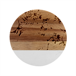 Aesthetic Candy Art Marble Wood Coaster (Round) Front