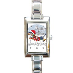 Weiner T- Shirt Walking In A Weiner Wonderland T- Shirt (1) Rectangle Italian Charm Watch by ZUXUMI