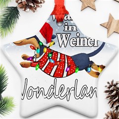 Weiner T- Shirt Walking In A Weiner Wonderland T- Shirt (1) Ornament (star) by ZUXUMI