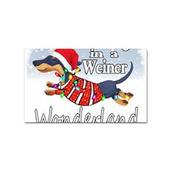 Weiner T- Shirt Walking In A Weiner Wonderland T- Shirt (1) Sticker (rectangular) by ZUXUMI